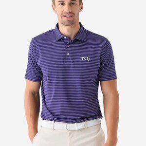 CUTTER AND BUCK TCU HORNED FROGS MENS PURPLE Short sleeve Polo